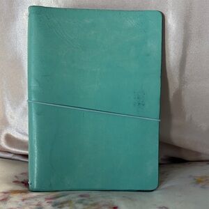 Vintage Teal Leather Journal Planner Cover